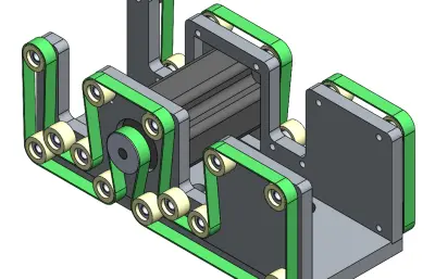基于双出轴步进电机的双列皮带输送机