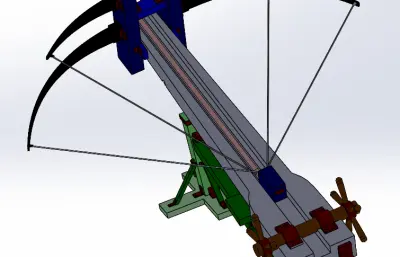大型弓弩武器solidworks模型