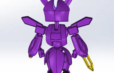 兔子战士stp模型