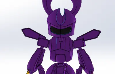 兔子战士stp模型