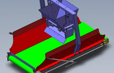 马铃薯种切割机-卸料输送机部分加装粉末撒布