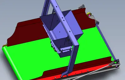 马铃薯种切割机-卸料输送机部分加装粉末撒布