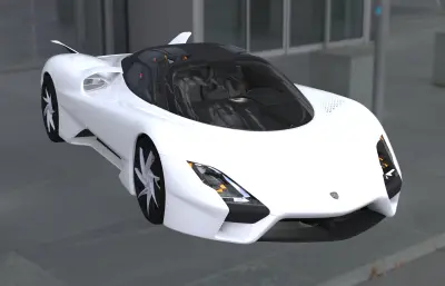 SSC大蜥蜴顶级极速超跑汽车,带内饰