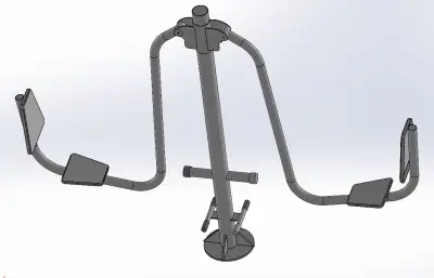 户外健身器材-双人坐蹬器