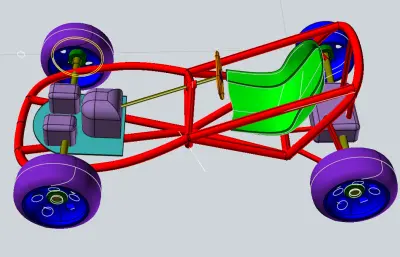 卡丁车底盘模型