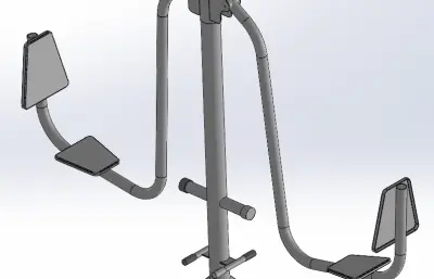 户外健身器材-双人坐蹬器