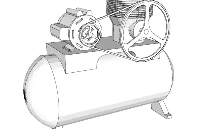 空压机sketchup模型