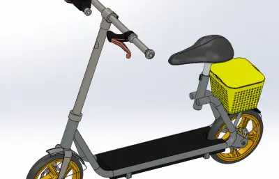带篮子的轻型电动自行车