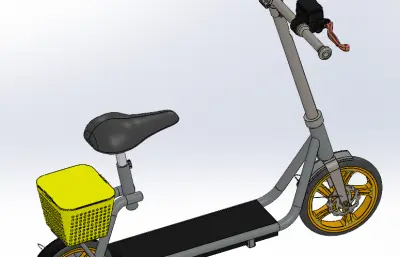 带篮子的轻型电动自行车