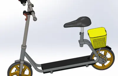 带篮子的轻型电动自行车