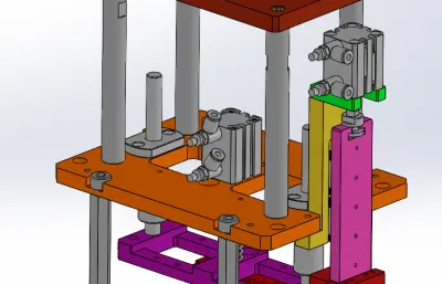 载具阻挡顶升机构