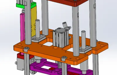 载具阻挡顶升机构