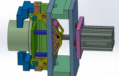 圆形法兰定心夹紧夹具设计