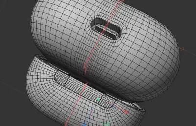 HUAWEI FreeClip 2耳夹耳机C4D,KEYSHOT模型