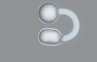 HUAWEI FreeClip 2耳夹耳机C4D,KEYSHOT模型