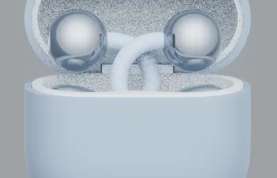 HUAWEI FreeClip 2耳夹耳机C4D,KEYSHOT模型