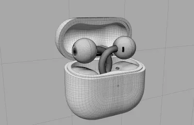 HUAWEI FreeClip 2耳夹耳机C4D,KEYSHOT模型