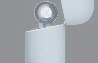 HUAWEI FreeClip 2耳夹耳机C4D,KEYSHOT模型