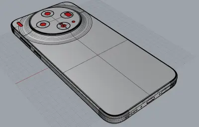 vivo X300s手机3D模型