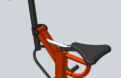 户外健身器材-单柱健骑机