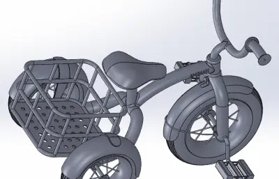 儿童骑行的三轮小车