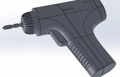 工具电钻外观模型