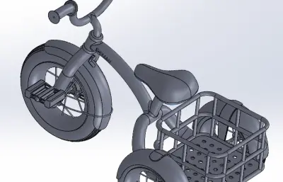 儿童骑行的三轮小车