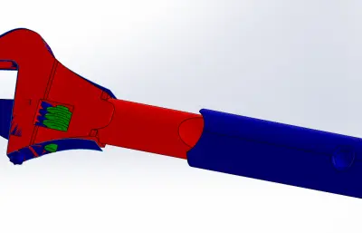 工具活动扳手模型