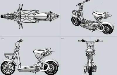 轻便式电动车模型