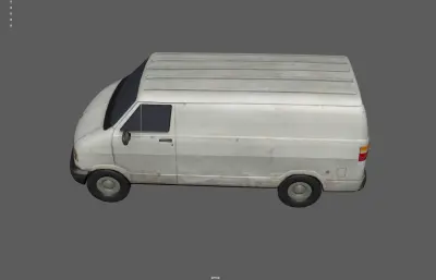 面包车 箱式面包车塌陷模型