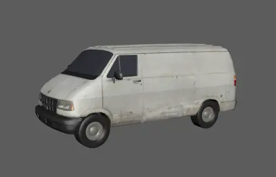 面包车 箱式面包车塌陷模型