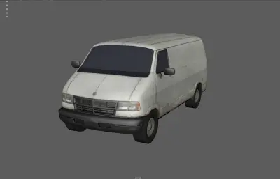 面包车 箱式面包车塌陷模型