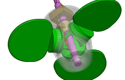 螺距可调的船用螺旋桨结构