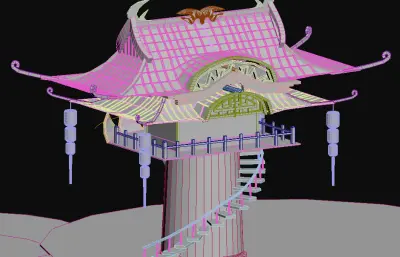 古风小凉亭 观景台