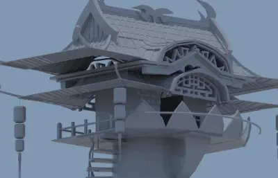 古风小凉亭 观景台