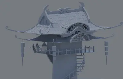 古风小凉亭 观景台