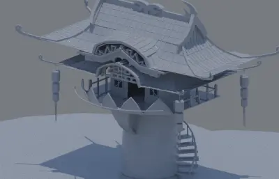 古风小凉亭 观景台