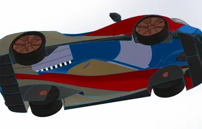 福特GT 2016跑车外壳solidworks模型