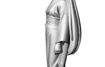 日式卡通女孩 动漫女孩stl模型