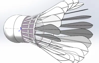 羽毛球solidworks模型