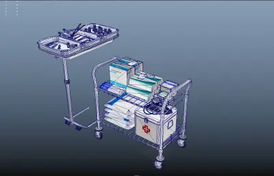 换药小推车,医疗道具包