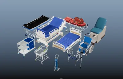 医疗床 担架 急救医疗包灯合集