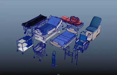 医疗床 担架 急救医疗包灯合集
