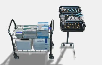 换药小推车,医疗道具包