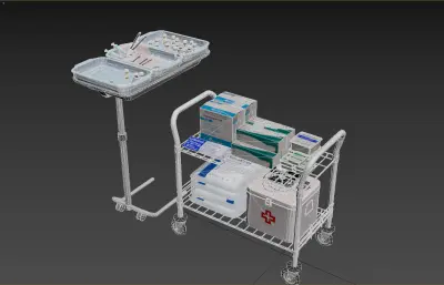 换药小推车,医疗道具包