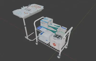 换药小推车,医疗道具包