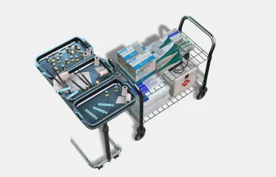 换药小推车,医疗道具包