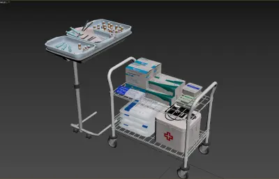 换药小推车,医疗道具包
