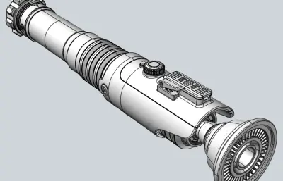 激光剑手柄模型