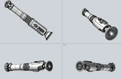 激光剑手柄模型